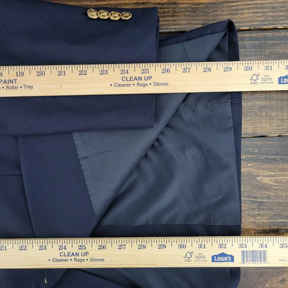 Lauren‎ Ralph Lauren Men's Sport Coat Blazer Two Button Deep Navy Wool Sz 42L
